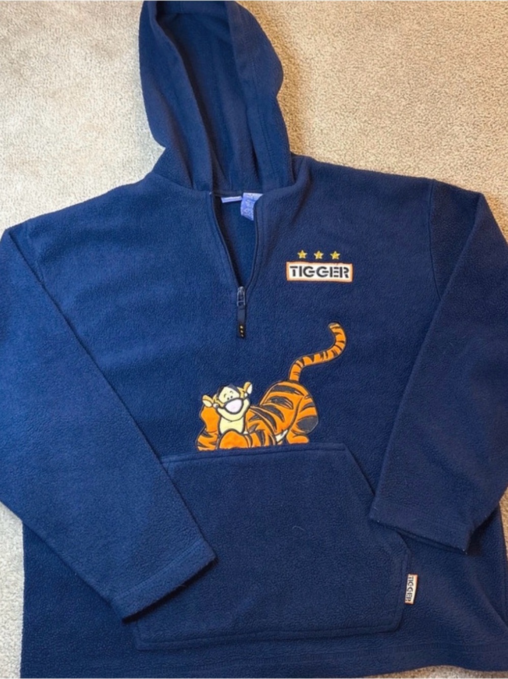 Disney Navy and Orange Tigger Fleece Hoodie